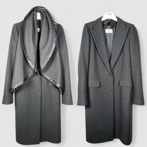 MARGIELA Cocoon Blanket Collar Coat 2-Piece Cashmere Hood Gray Maison Martin 6